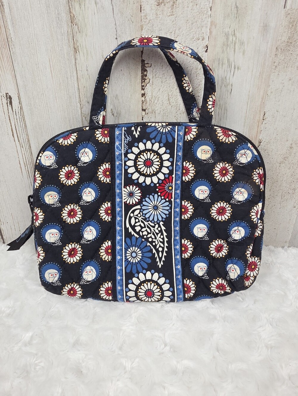 Vera Bradley Quilted Handbag in Night Owl Pattern